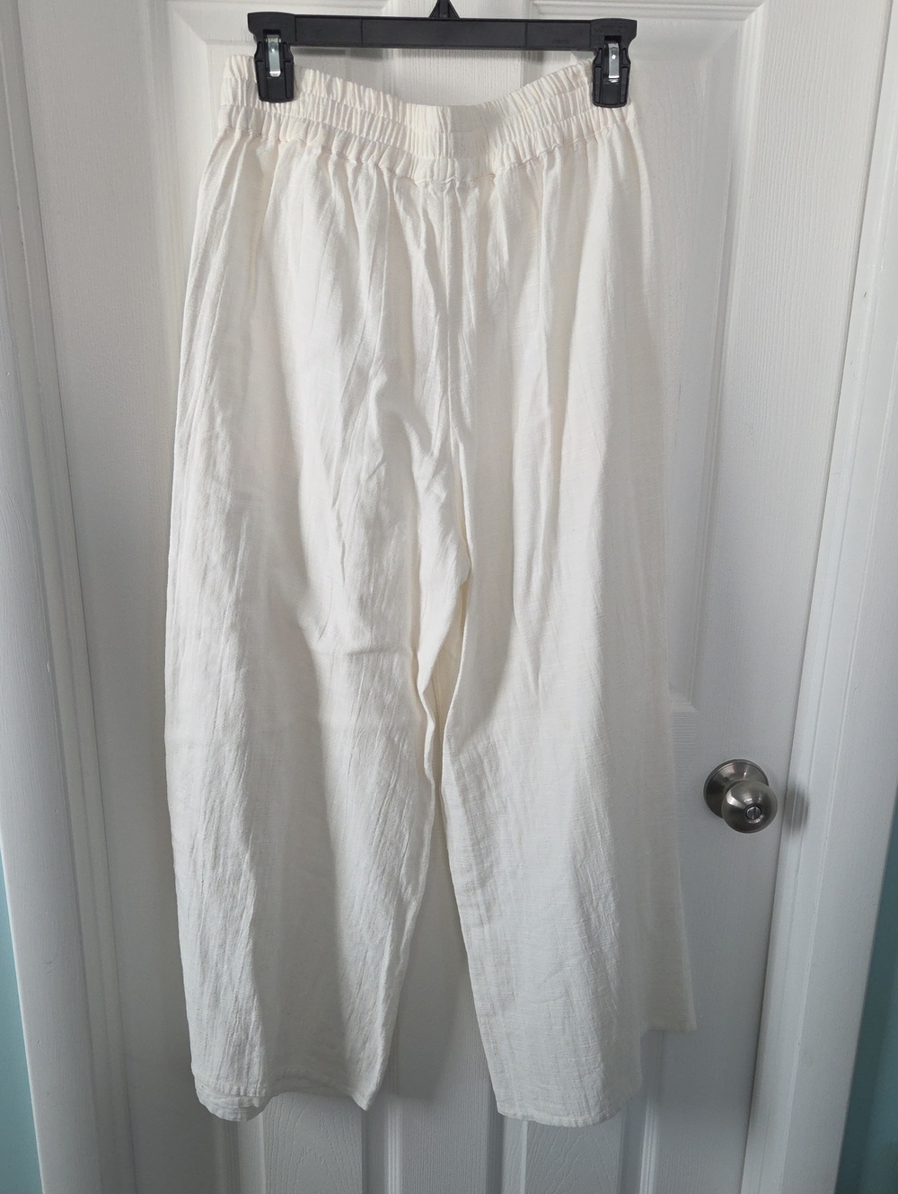 L Space White 100% Cotton Hanalei Wide Leg Resort Pants Size Medium - Picture 6 of 15